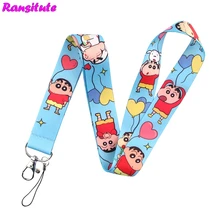 Crayon Shin-chan мультфильм милый шейный ремешок Ключ ID карта тренажерный зал мобильный телефон ремень многофункциональный мобильный телефон украшение R671