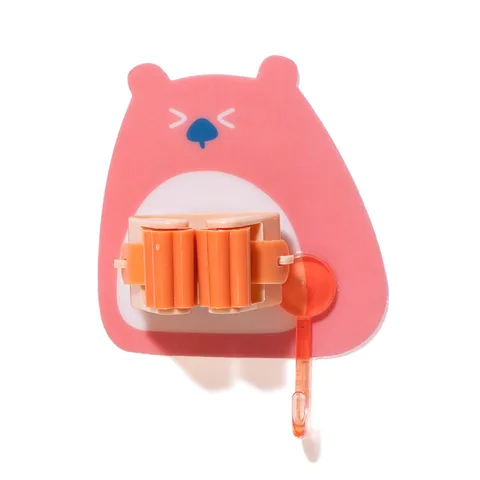 Cartoon No Punch Mop Clip Home Plastic Wall Mount Cute Cartoon Strong Seamless Mop Chuck
