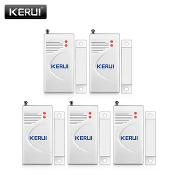KERUI 5PCS Wireless Burglar Alarm Magnetic Sensor Smart Security Door Window Sensor Detector for GSM 433MHz Home Alarm System 1