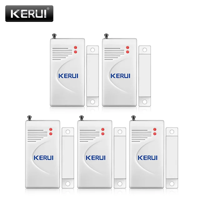 KERUI 5PCS Wireless Burglar Alarm Magnetic Sensor Smart Security Door Window Sensor Detector for GSM 433MHz Home Alarm System 1