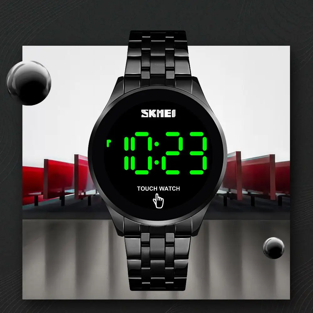 Sport Digital Watch SKMEI Brand Men's Watches Luxury Stainless Steel Men Wristwatch LED Light Display Electronic Watch Bracelet