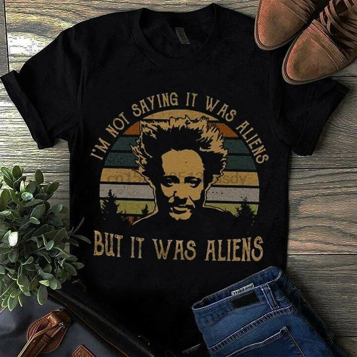 Giorgio A Tsoukalos я не говорю что это был пришельцы черная Хлопковая мужская футболка
