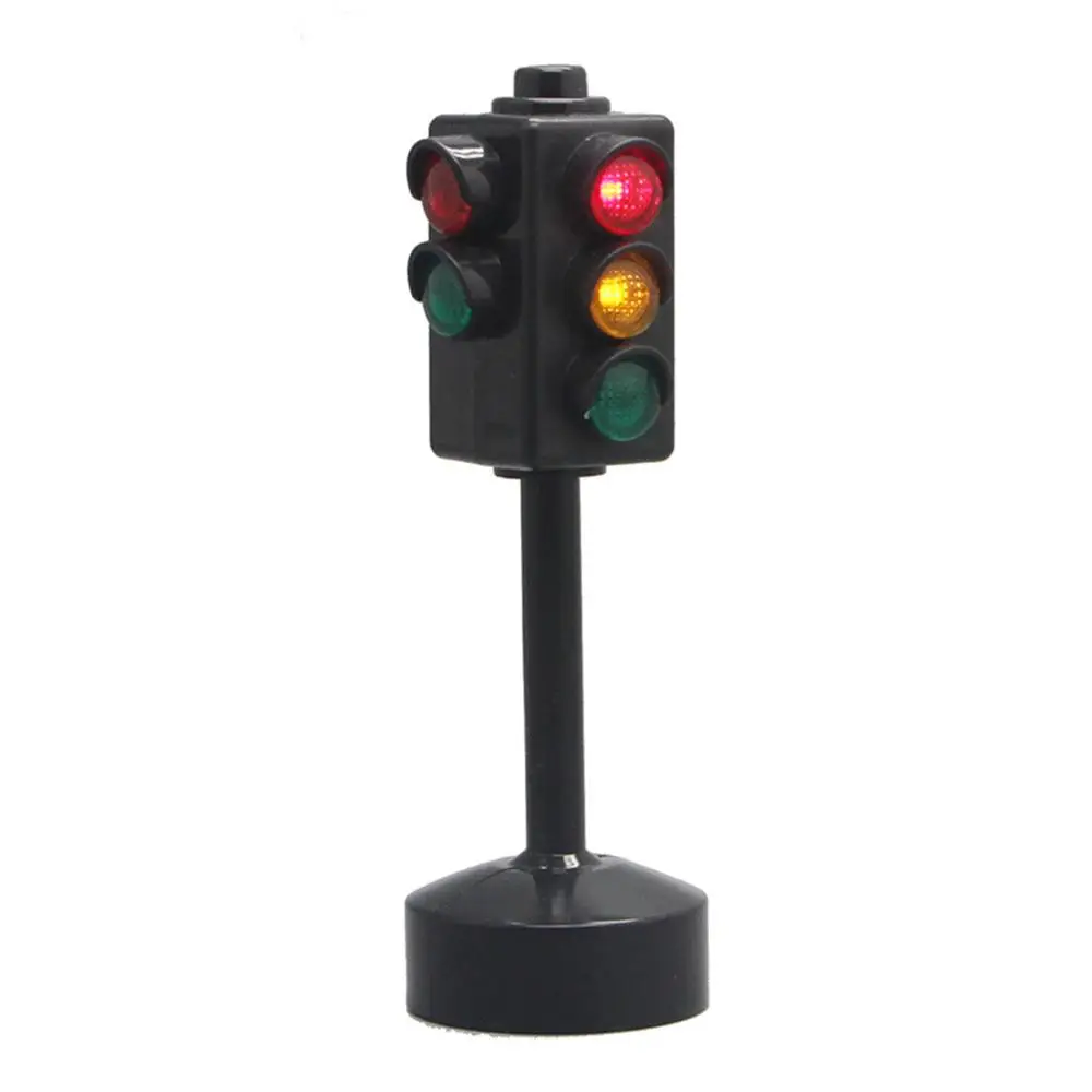 New Traffic Light Puzzle Toy 11.5cm Traffic Signs with Light Motor Vehicle Signal Light Safety