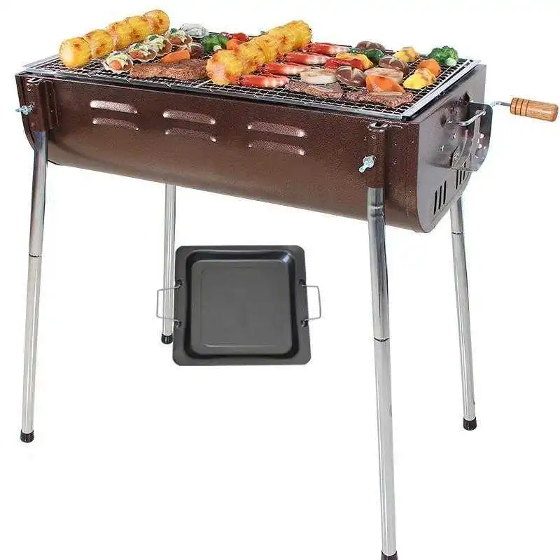 Bbq Smoker Rotisserie Gril Barbeque Korean Portable barbacoa De Carbon Grill For Outdoor Churrasqueira Kebab Churrasco Barbecue