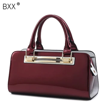 

[BXX] 2020 Women Handbag Ladies Shoulder Bag Messenger Bag Women Fashion Patent Leather Business Crossbody Shoulder Bags HE223