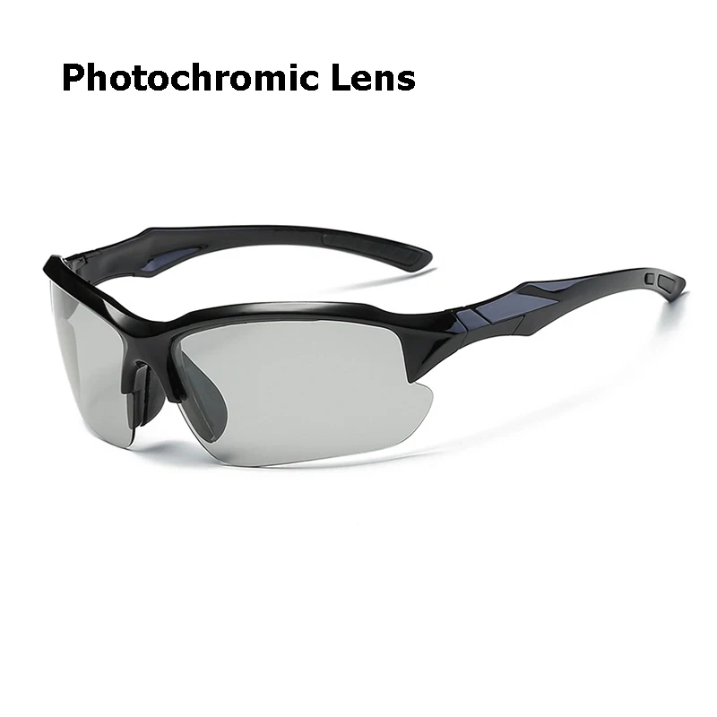 Professional Photochromic Cycling Glasses Polarized Bike Bicycle Eyewear Riding Racing Sports Sunglasses Fishing Goggles AC0257 - Цвет: Black Photochromic