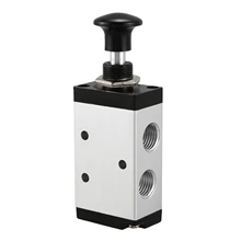 5 Way Pneumatic Air Hand Lever Operated Valve Solenoid Valve Port 1/4 inch Manual Control Valves