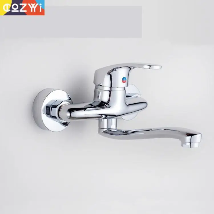 Кран для холодной и горячей воды, смеситель для кухонной раковины, кран для кухни Torneira Cozinha с одной ручкой, настенный кран для раковины