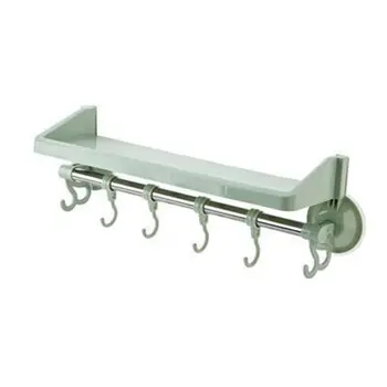 

Powerful Vacuum Strong Suction Cup Kitchen Bathroom Towel Rack Plastic Shelf Holder For Daily Use Storage Hook Hot New