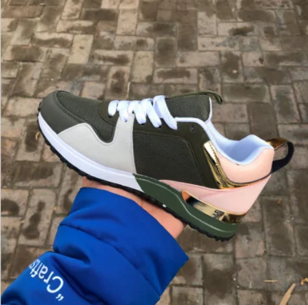 Женские кроссовки на танкетке повседневные дышащие для бега и ходьбы 2021 | Обувь