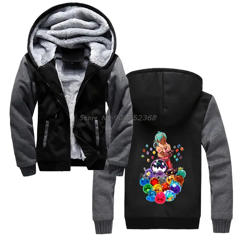 Slime Rancher Pile O Slimes Hoodie Thicken Hoodies Hooded Jacket