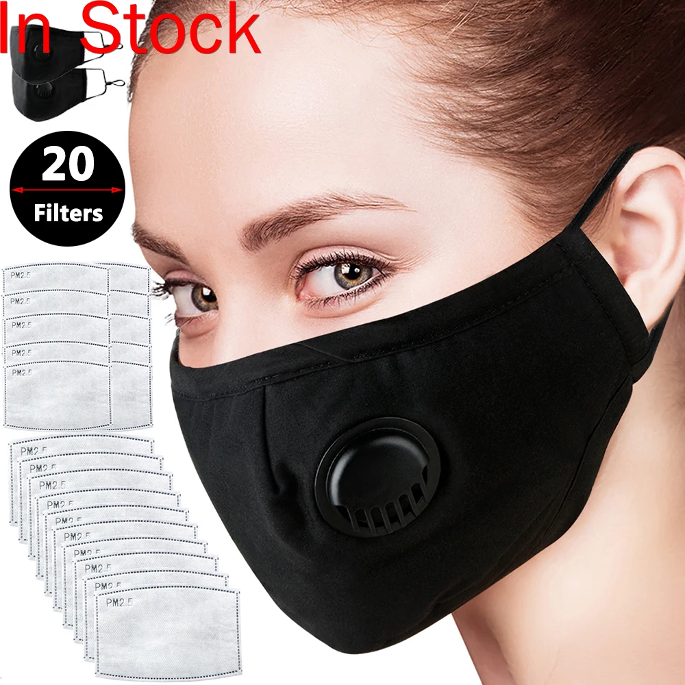 Новые хлопковые маска для лица на крышку против дымки многоразовые двойные Слои