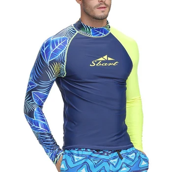 

UV Protective Snorkeling Diving Swimming Surfing Shirts Men Rash Guard Shirt Long Sleeved T-Shirt Swimwear Float Suit Tops