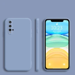 Fashion Square Frame Silicone Phone Case - Full Protection Soft Coque Cover - Honor 30 Lite (GRAY)