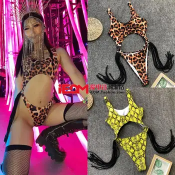 

Sexy Jazz Dance Costumes Nightclub Pole Dance Performance Clothing Dj Ds Fringe Rave Outfits Gogo Dancers Stage Wear DC4132