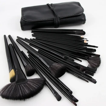 

ABVP Natural 32Pcs Professional Soft Cosmetic Eyebrow Eyeshadow Makeup Brush Pouch Bag Case New