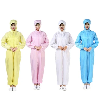 

Dust-proof Protective Clothing Anti-static Dust-free Clothes Hooded Overalls Workshop Uniforms Bacterium Washable Suit Coverall