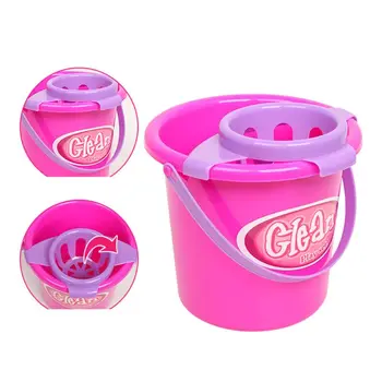 

Cleaning Play Set Kids Role Play 6 Piece Broom Mop Bucket Dustpan T5EC