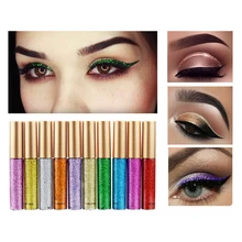 Handaiyan мерцающий блеск подводка для глаз для женщин макияж водонепроницаемый пигмент красный белый золотой жидкая подводка для глаз Красота Косметика Тени для век