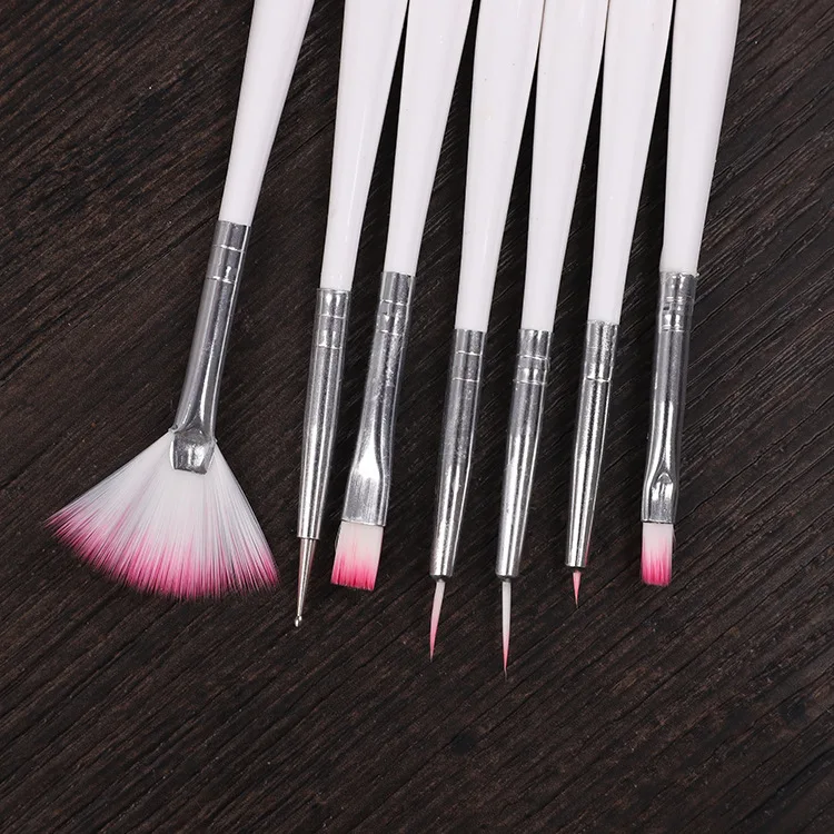 7 Pcs Nail Art Brush Set Pen Nail Art Tools DIY Gel Nail Varnish Acrylic Nail Brush UV GEL DIY Drawing Professional
