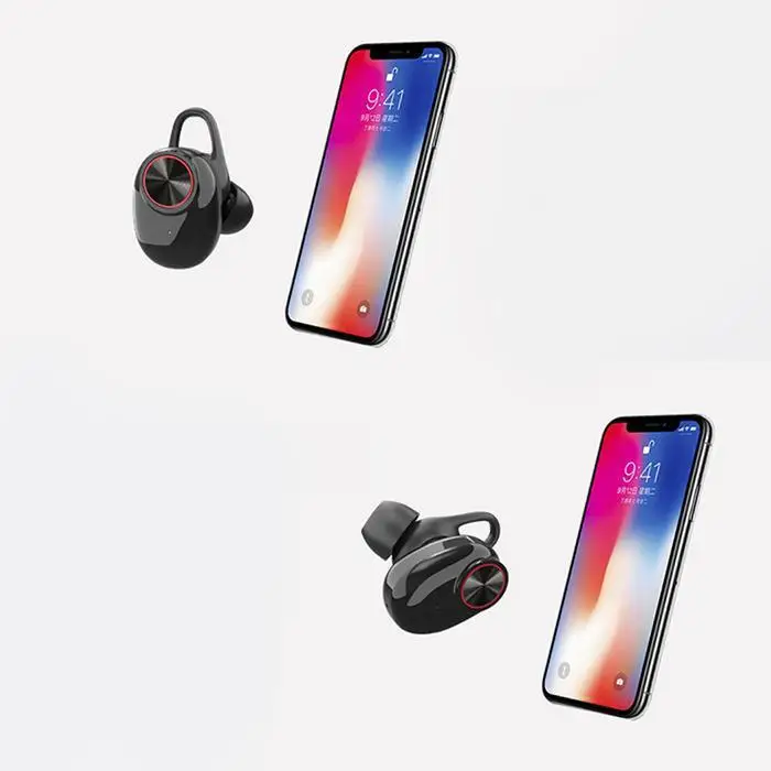 TWS гарнитуры мини невидимые беспроводные наушники bluetooth затычки в уши для микрофона бинауральные стерео наушники с зарядным устройством