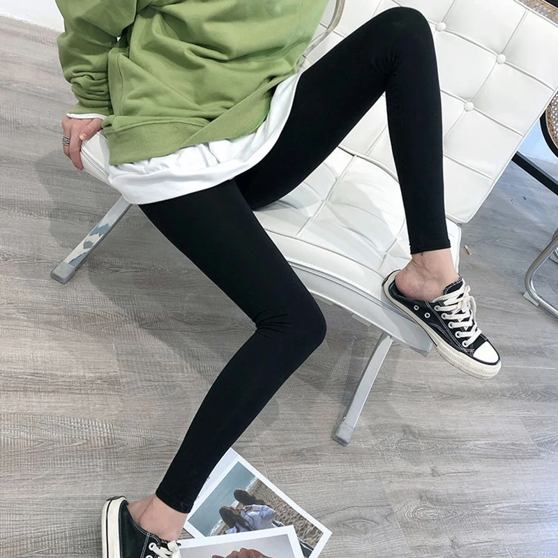 brown leggings Leggings for Women High Elasticity Plus size Female Casual Solid Color Autumn Modal Summer Trousers Ladies Legging capri leggings Leggings