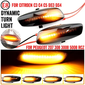 

2 pieces Led Dynamic Side Marker Turn Signal Light Sequential Blinker For Peugeot 308 207 3008 5008 For Citroen C4 C3 C5 DS3 DS4