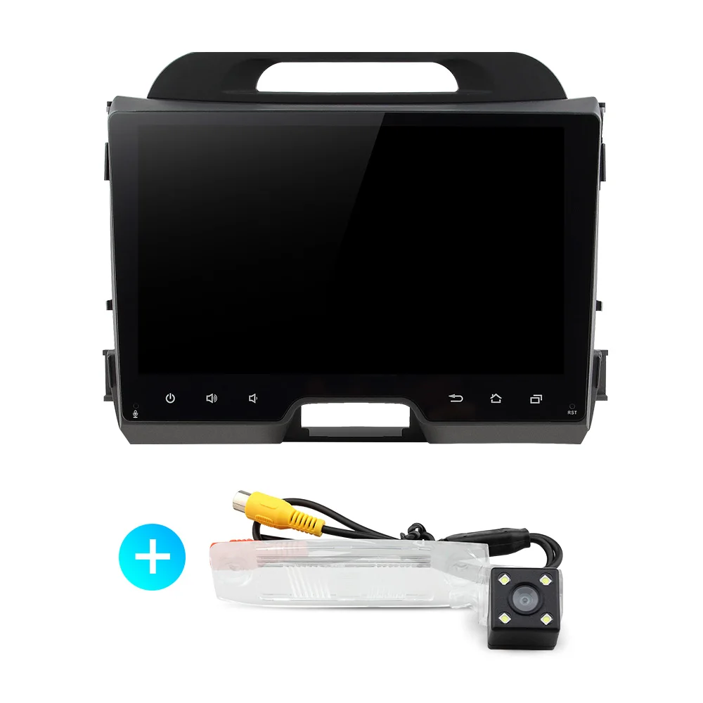 with rear camera PX30 android 9,0 автомобильный dvd-плеер gps 2 din Автомобильный gps видео gps для KIA sportage 2011 2012 2013 - Цвет: with rear camera