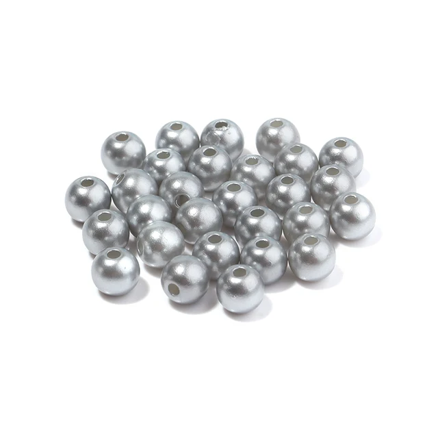1000pcs 3-10mm Round ABS Imitation Pearl Beads Loose Beads Plastic Acrylic Spacer Bead For Jewelry Making Diy Bracelet Necklace Gray