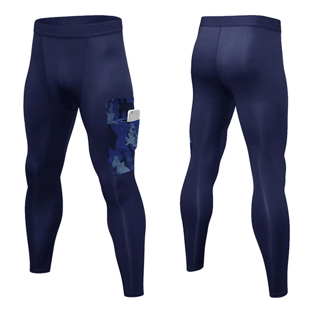 navy blue Спортивные брюки мужские тренировочные брюки тренировочные фитнес стрейч быстросохнущие колготки спортивные брюки BS88 - Цвет: navy blue