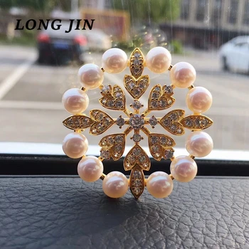 

2020 Korean Version New Micro White Zircon Leaf Brooch Fashion Elegant Pearl For Women Brooch Temperament Wedding Jewelry