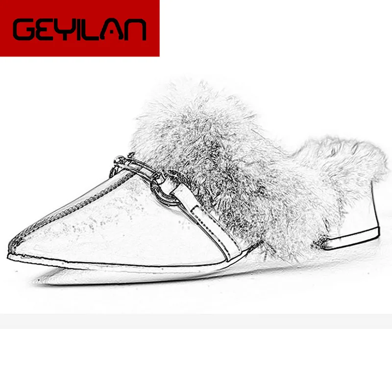 

mules winter slippers designer slides women 2019 fur sliders shoes woman fluffy dames slipers ladies furry fuzzy flip flops