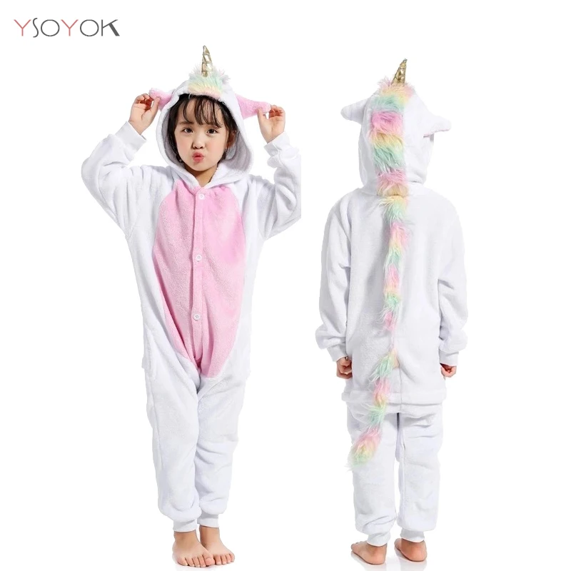 Kigurumi/Пижама с единорогом для мальчиков и девочек; Пижама с единорогом и львом; детская одежда для сна; комбинезон для малышей; Пижама; одеяло - Цвет: Gold Horn Unicorn