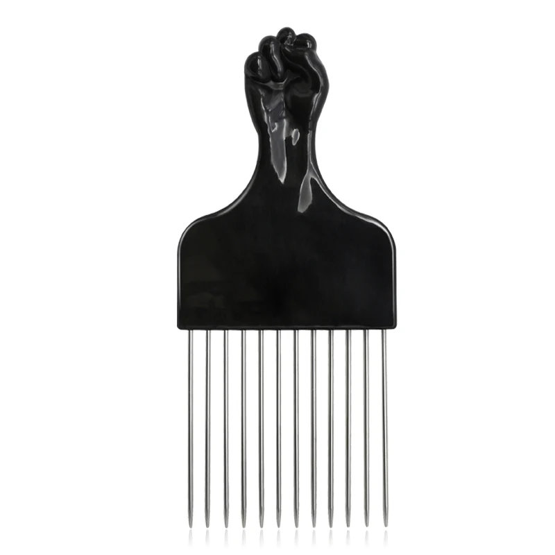 CestoMen Hairdresser Hair Cutting Wide Teeth Comb Afro Metal African