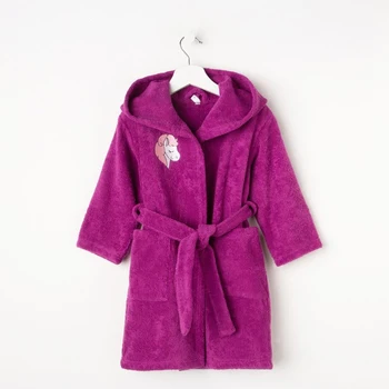 

Terry dressing gown for children Horse, size 32, color Pink, 340 g / m² chl. 100% with AIRO