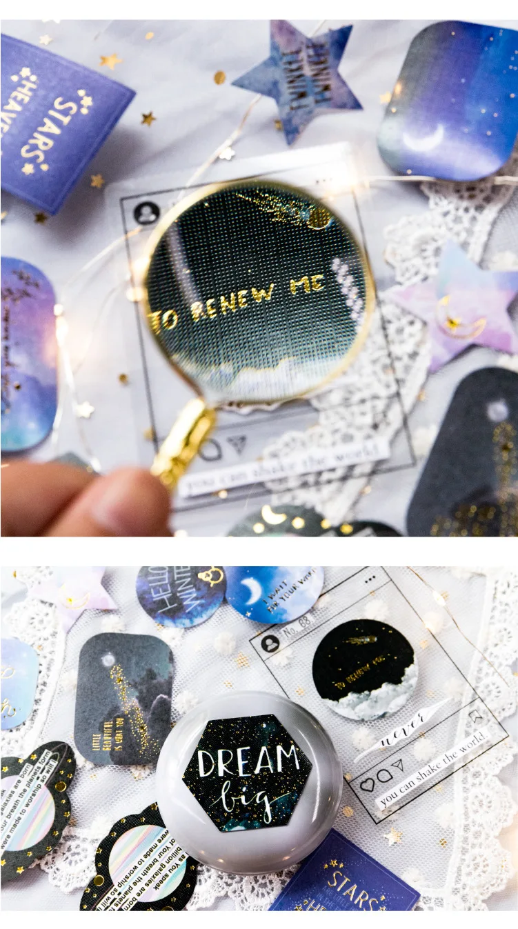 20 sets/lot Kawaii Stationery Stickers Star series Hot stamping Decorative Mobile Stickers Scrapbooking DIY Craft Sticker