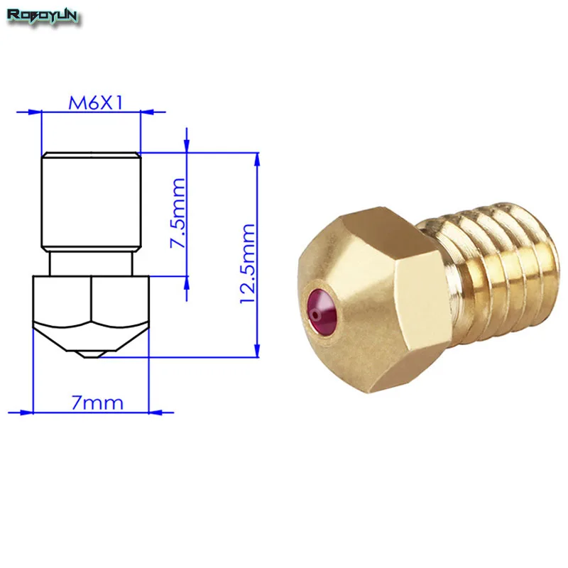 Высокотемпературный E3D красный распылитель V6 1 75 мм сопла 0 4 совместим с PETG ABS PET PEEK