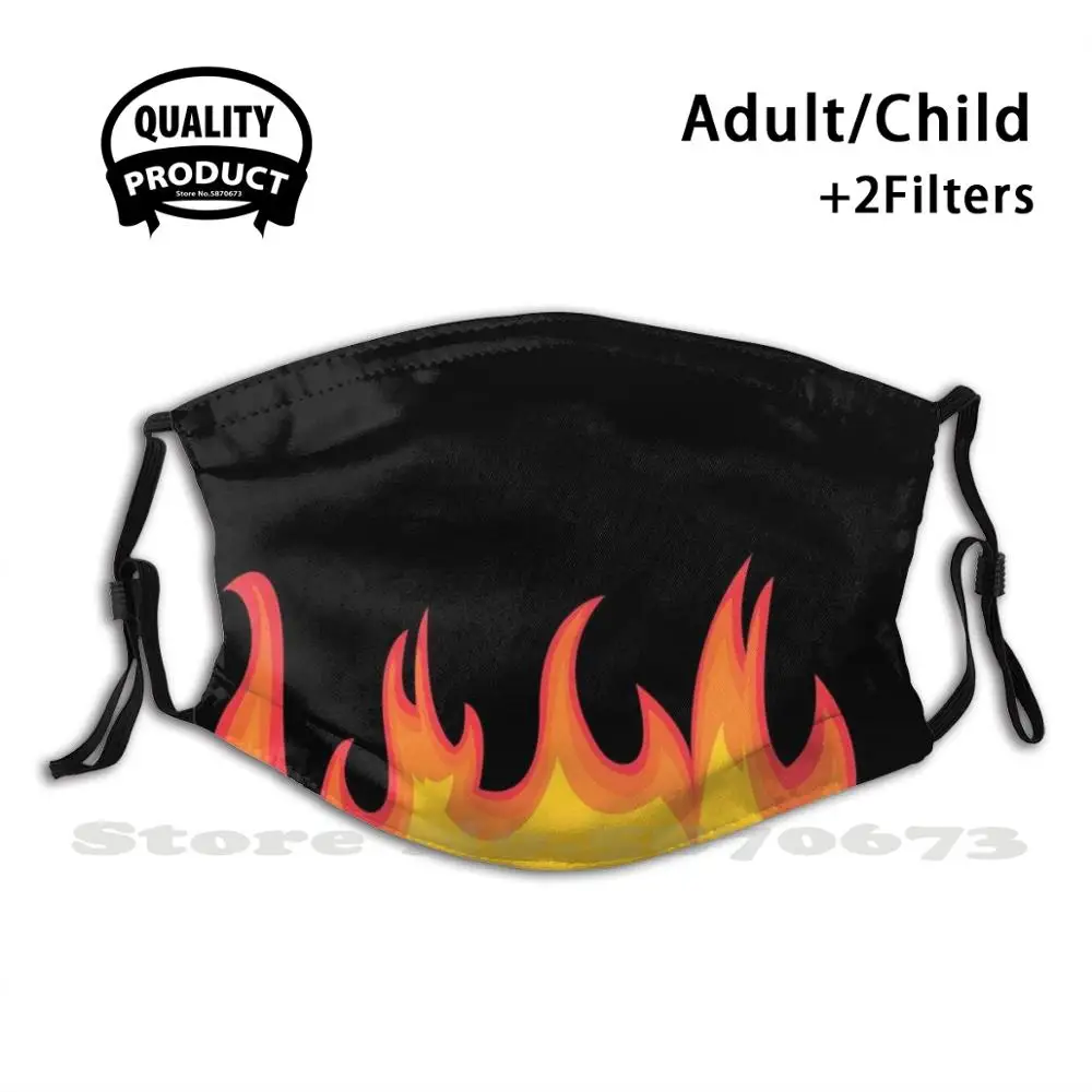 

Burning Flames Reusable Mouth Mask Filter Cool Funny Masks Red Flames Fire Burning Flame Burning Flames Flame Ember Ignite
