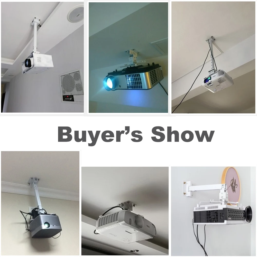 Suporte do Projetor Suporte de Parede Suporte de Suspensão Universal Retrátil Extensível Ajustável Montagem no Teto 5kg Capacidade Carga Mod. 1393766 - Image 3