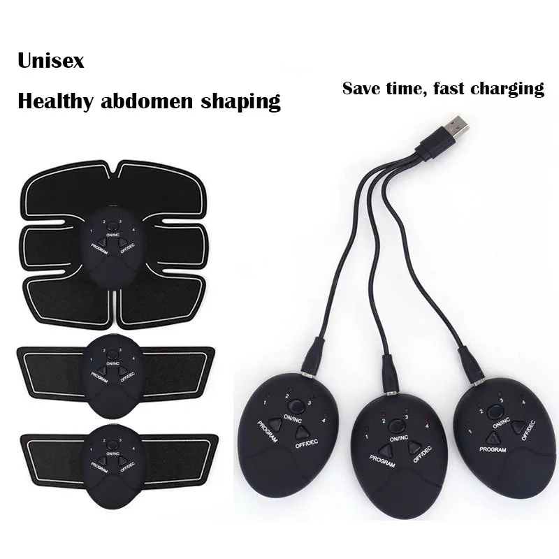 Abdominal Muscle Rechargeable Muscle Stimulator Sports Fat Burner Passive Gymnastics Massage Tool Press Simulator For Slimming