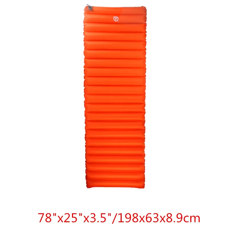 JR GEAR R3.0 R5.0 Сверхлегкий матрас Primaloft надувной влагостойкий ТПУ Открытый туристический тент надувной матрас - Цвет: R5.0 Rect Red XL
