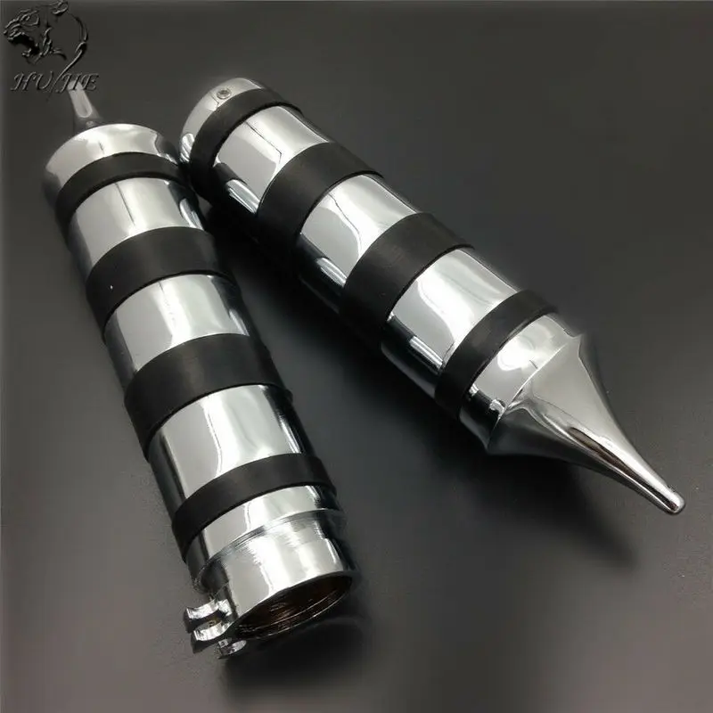 Хром " игла руль рукоятка для Harley Honda Kawasaki Suzuki Yamaha VN