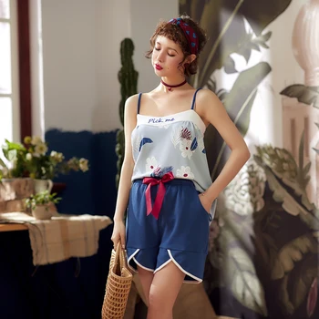 

Sexy Women's Spaghetti Pajamas Set Sleepwear Nightwear Pj Lounge Sets pyjamas pijama pijamas pizama damska