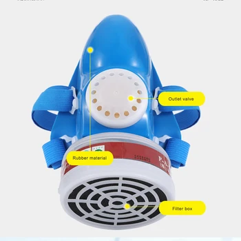 

Self-priming Face Industrial Gas Mask Respirator Dustproof Mask Filter Painting Spraying Protective Masks Workplace Safety Suppy