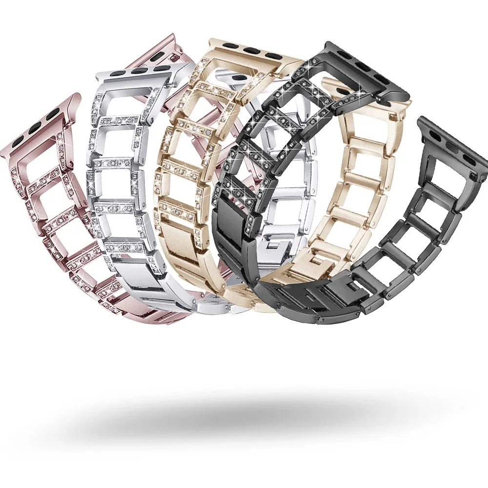 Для Apple Horloge band 40 44 38 42 мм браслет со стразами для iWatch серия 4 3 2 1 повязка на руку roestvrij stalen Band Polsband