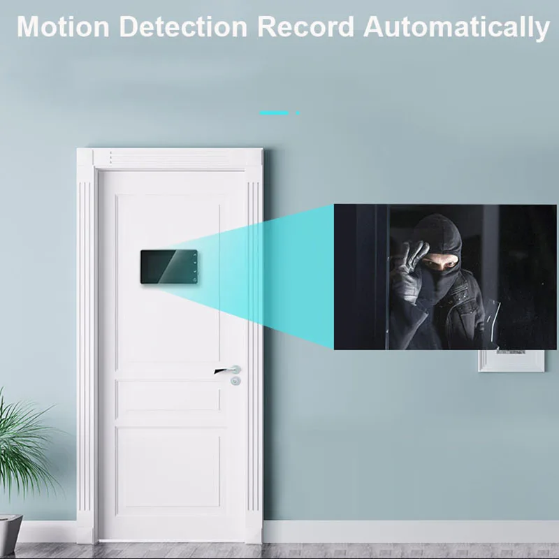 AMS-1080P Digital Peephole Viewer Home Security Doorbell Support Max 32Gb 170 Viewing Angle Motion