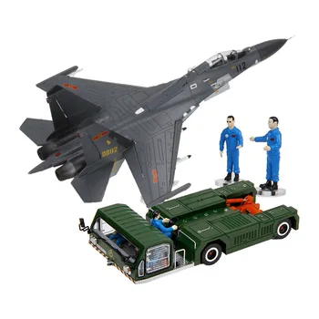 

1:87 Fighter Model Simulation Jian 11 Diecast Scale Fighter Tractor Trailer Static Military Model Scale Kit Airplane Stand
