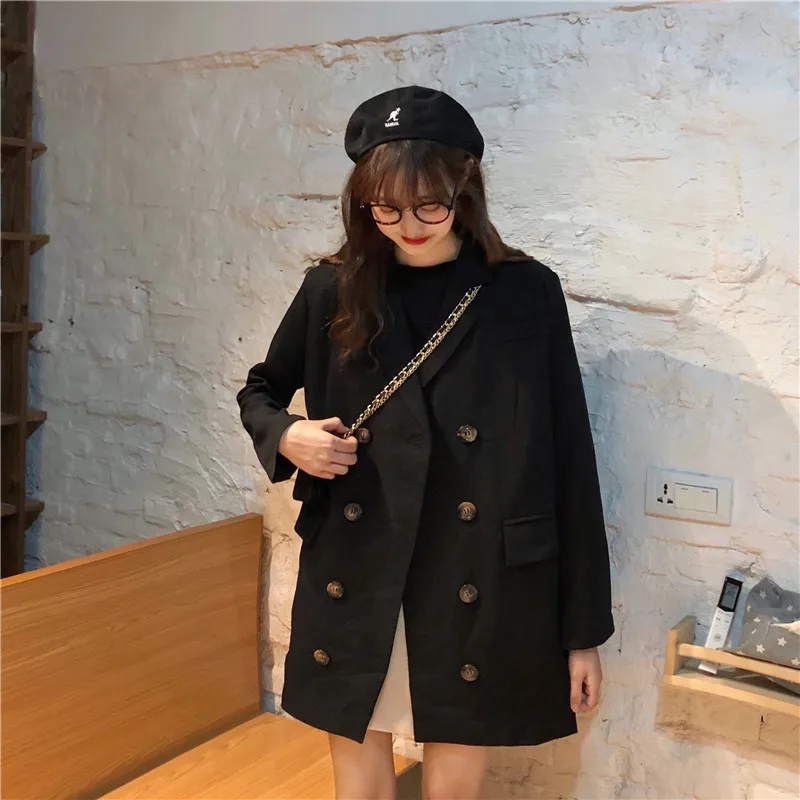 Photo Shoot Autumn New Style Korean-style Fashion Plaid Middle Long Coat Suit Bag with Chain