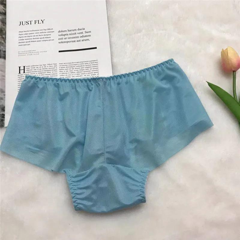 New Sissy Men Underwear Sexy Soft Silky Printed Briefs Breathable Gay Underwear for Men Pants M-4XL 3