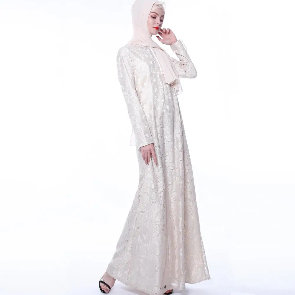 Кружевная Абая, для мусульман, женское коктейльное вечернее платье с длинными рукавами, кафтан, исламский джильбаб, бусины, арабский, из Дубая, платье с длинными рукавами, элегантное женское платье